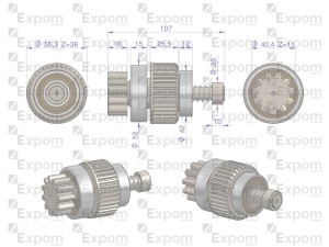 Zespół sprzęgający rozrusznika z reduktorem C-330 C-360 ZETOR EXPOM KWIDZYN eu