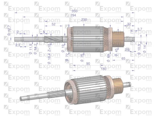Wirnik rozrusznika R-10 24V 851300 EXPOM KWIDZYN eu-30352