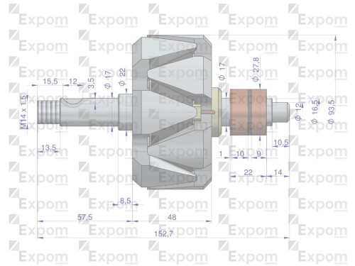 Wirnik alternatora 0120484017EX Nowy Typ EXPOM KWIDZYN eu -28705