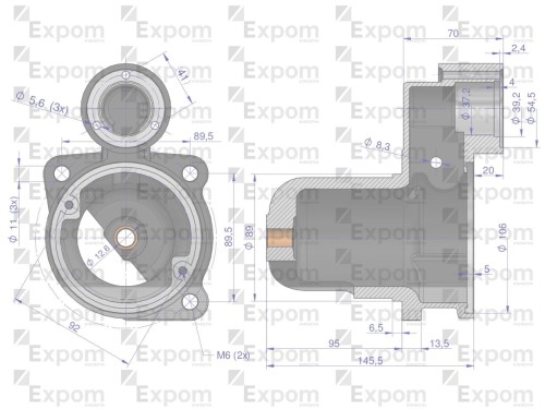Głowica rozrusznika 123708109 C-385 Nowy Typ EXPOM KWIDZYN eu -67855