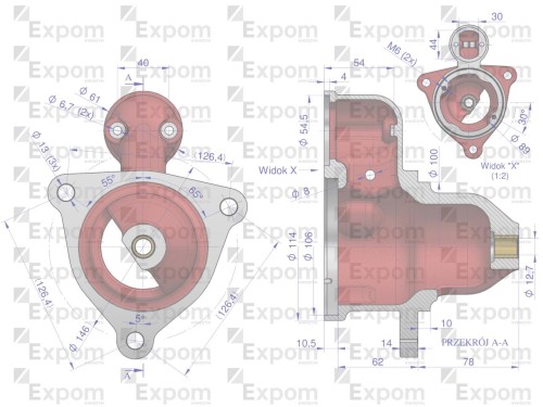 Głowica rozrusznika R11L T25 EXPOM KWIDZYN eu-209702