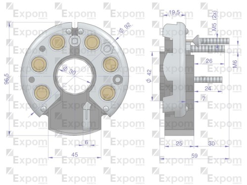 Prostownik Diody alternatora 16.905.254, 7017732M1 MF3 Nowy Typ EXPOM KWIDZYN eu -67854