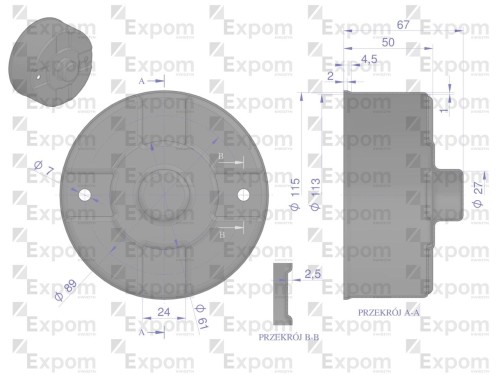Pokrywa tylna rozrusznika R-11 R-10 EXPOM KWIDZYN-33302