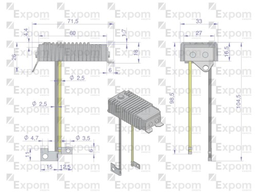Regulator napięcia alternatora EX241020 MF3 Nowy Typ EXPOM KWIDZYN eu -23047