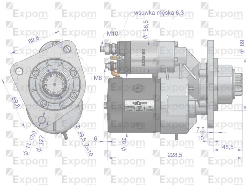 Rozrusznik z reduktorem typu Magneton 9142745 John Deere  Blue Line EXPOM KWIDZYN-57684