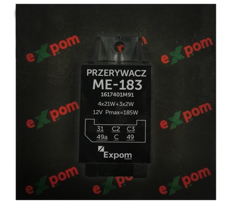 Przerywacz kierunkowskazów ME94. 83355934. PKJ-95 MF3/MF4/C-330M/C-385  EXPOM KWIDZYN EU-32640