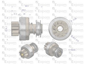 Zespół sprzęgający rozrusznika ( Typ Iskra ) MSX 754, 16.901.751 EXPOM KWIDZYN eu 