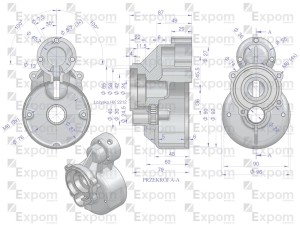 Obudowa przekładni rozrusznika typu Magneton 9142722 Blue Line EXPOM KWIDZYN