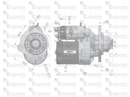 Rozrusznik z reduktorem typu Magneton C-330/C-360/Zetor 9142722 Blue Line EXPOM KWIDZYN eu-31030
