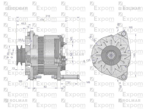 Alternator AX-230000 C-330 Nowy Typ EXPOM KWIDZYN eu -23057