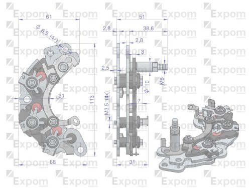 Prostownik diody alternatora  MF3 Nowy Typ EXPOM KWIDZYN eu -23049