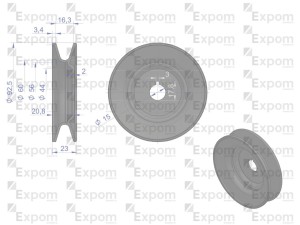 Koło pasowe alternatora EX260000EX C-360 EXPOM KWIDZYN eu
