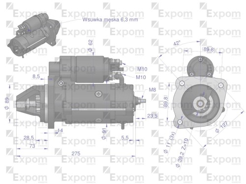Rozrusznik MS 282, AZE4244, IS1378 typ Iskra EXPOM KWIDZYN eu -148219