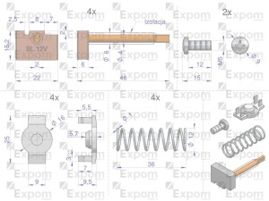 Komplet szczotek rozrusznika MS399EX, 1447834M91 Nowy Typ EXPOM KWIDZYN eu 