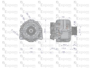 Alternator 0124625029EX JOHN DEERE Nowy Typ EXPOM KWIDZYN eu 