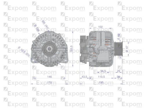 Alternator 0124625029EX JOHN DEERE Nowy Typ EXPOM KWIDZYN eu -25857