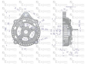 Pokrywa tylna alternatora 100211-6420EX, 021501-6690 Nowy Typ EXPOM KWIDZYN eu 