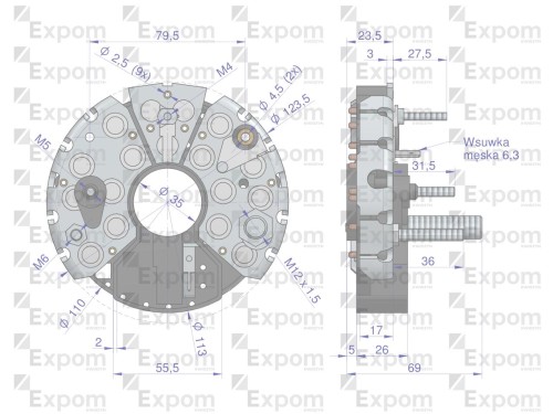 Prostownik diody 0120468055EX Nowy Typ EXPOM KWIDZYN eu-29534