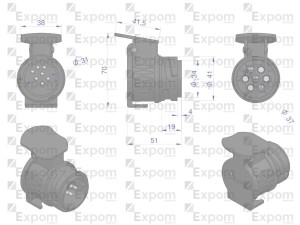 Adapter z 13-pin na 7-pin EXPOM KWIDZYN eu