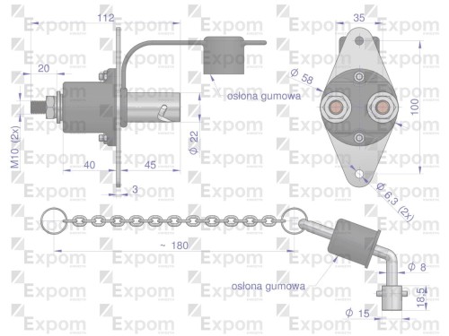 Odłącznik akumulatora M10 300A EXPOM KWIDZYN eu-321170