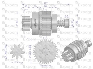 Zespół sprzęgający rozrusznika CASE typu Magneton 9142805 Blue Line EXPOM KWIDZYN
