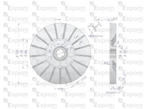 Wentylator alternatora EX257000 A120 Bizon EXPOM KWIDZYN eu