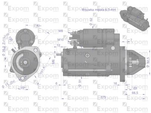 Rozrusznik 12V DEUTZ  Typ Iskra  MS30 EXPOM KWIDZYN eu