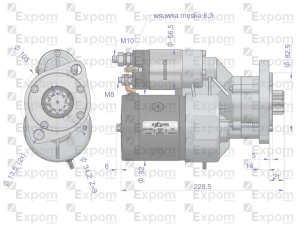Rozrusznik z reduktorem typu Magneton 9142781  Ursus C-328 Claas Deutz Blue Line EXPOM KWIDZYN