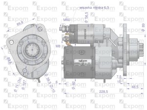 Rozrusznik z reduktorem typu Magneton 9142745 John Deere  Blue Line EXPOM KWIDZYN