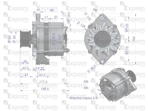 Alternator LRA01943 Nowy Typ EXPOM KWIDZYN eu-25839