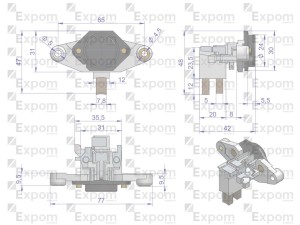 Regulator napięcia alternatora 11.125.049, 7017732M1 MF3 Nowy Typ EXPOM KWIDZYN eu 
